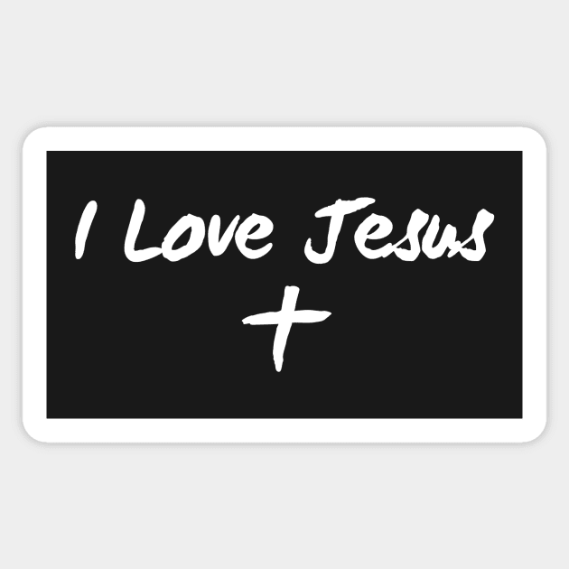 I Love Jesus (white) Sticker by VinceField